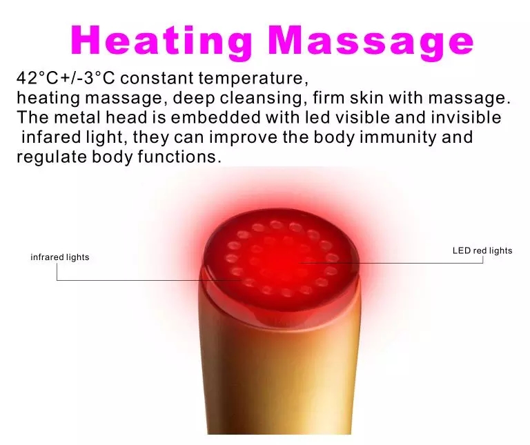 Aparelho de beleza para cuidados com a pele facial com levantamento e firmeza da pele por fótons para cuidados com a pele com led