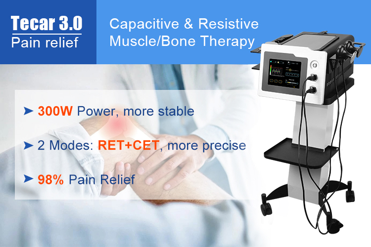 Terapia Tecar Physio Monopolar RF Resistiva e Capacitiva Máquina Tecarterapia Profissional