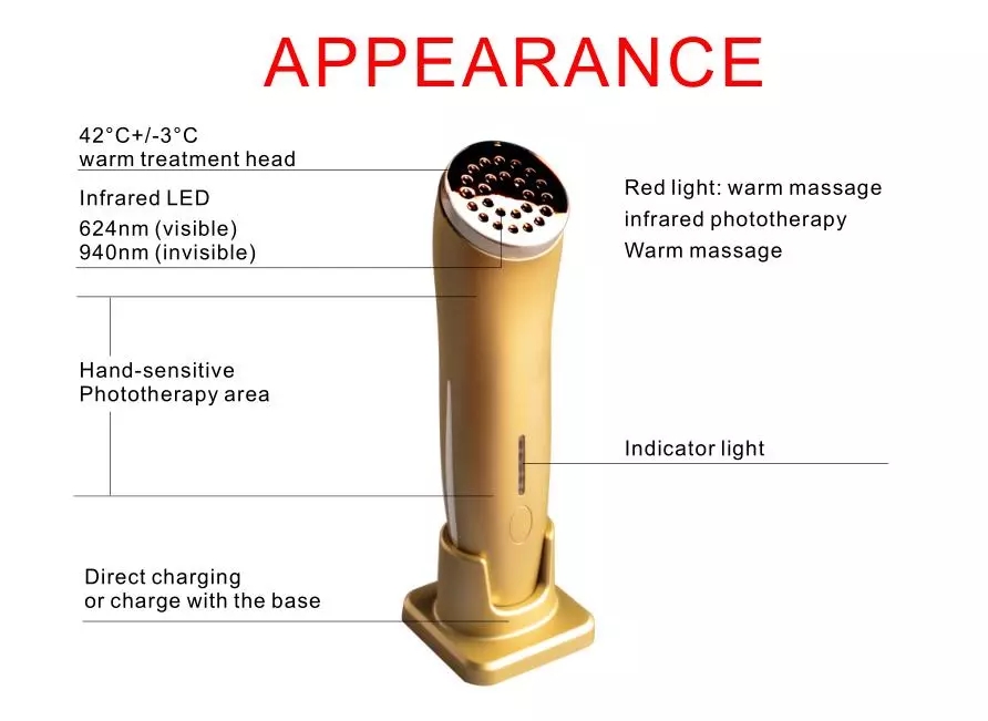Aparelho de beleza para cuidados com a pele facial com levantamento e firmeza da pele por fótons para cuidados com a pele com led