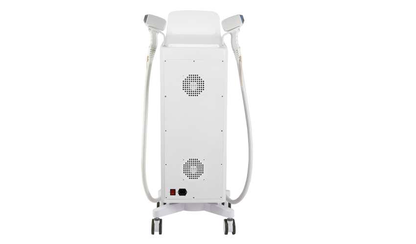 Máquina de beleza para tratamento de remoção de pelos a laser de diodo de 808Nm com 3 comprimentos de onda e alças duplas