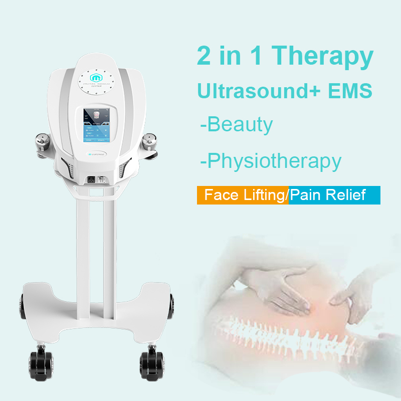Dispositivo de beleza RF 2 em 1 importado Dispositivo de beleza EMS máquina anti-envelhecimento dispositivo de levantamento facial remover rugas Máquina de Terapia EMS por Ultrassom