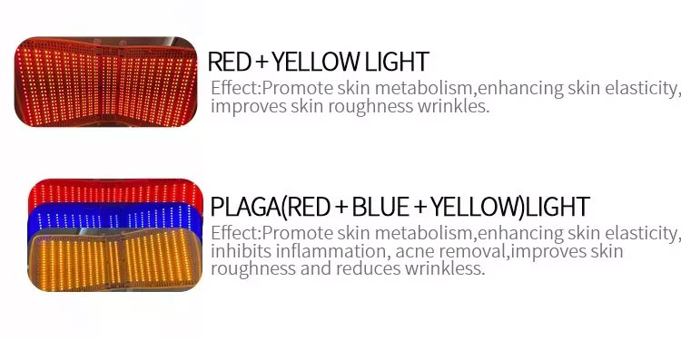 tratamento duplo plano terapia de luz facial com fótons PDT 7 Cores Terapia de Luz Facial LED Dispositivo de Beleza