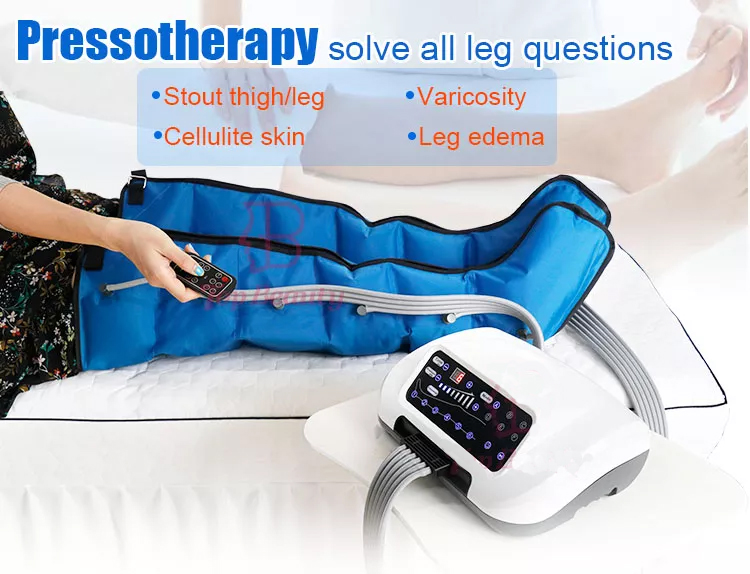 Botas profissionais de pressoterapia para drenagem linfática máquina de massagem