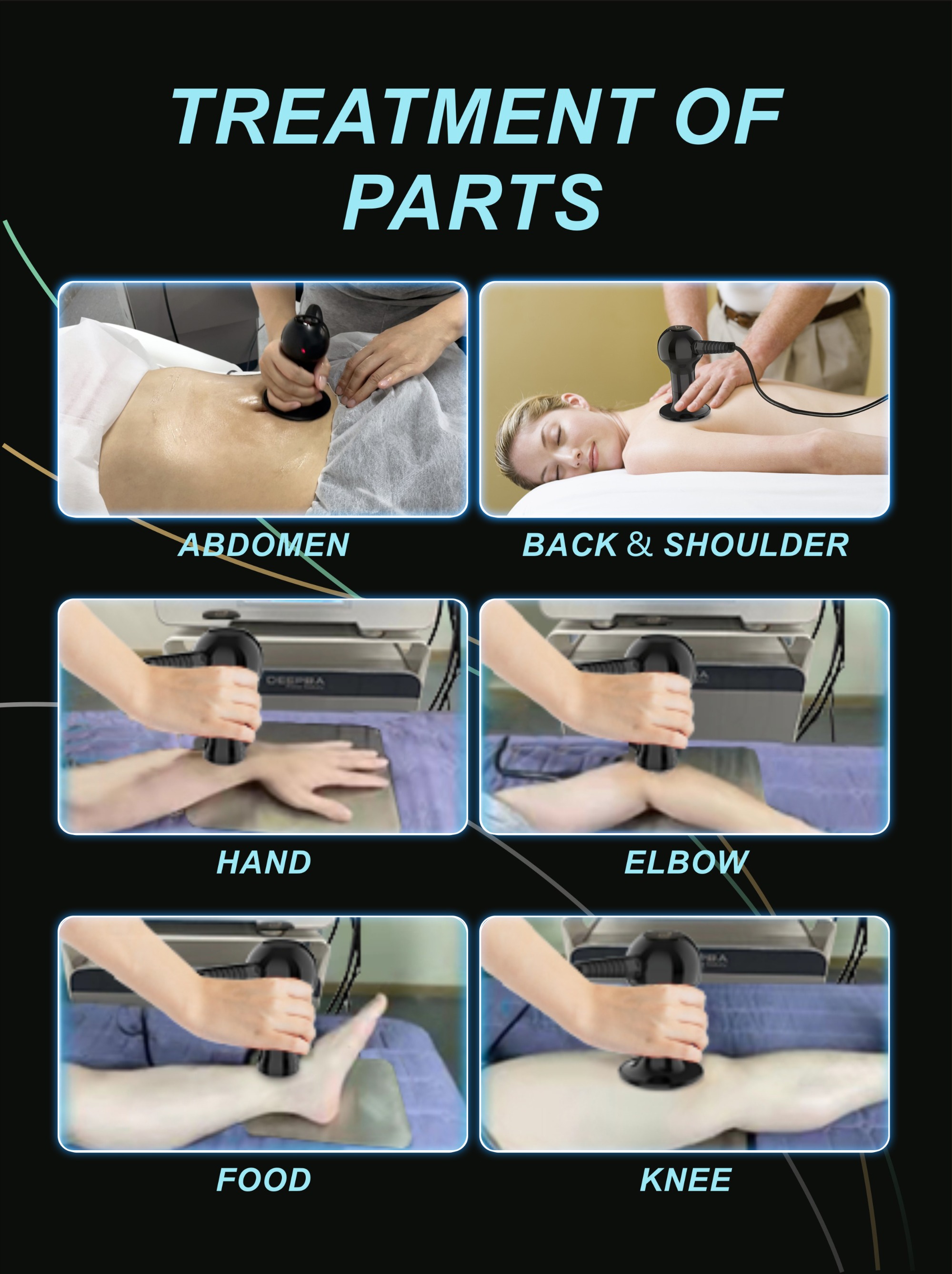 Máquina de rolo de alívio de dor terapia rf cet ret Indiba Physiotherapy 448khz Tecar