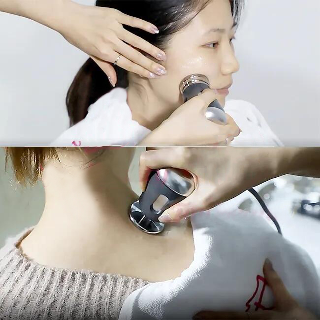 Dispositivo de beleza RF 2 em 1 importado Dispositivo de beleza EMS máquina anti-envelhecimento dispositivo de levantamento facial remover rugas Máquina de Terapia EMS por Ultrassom