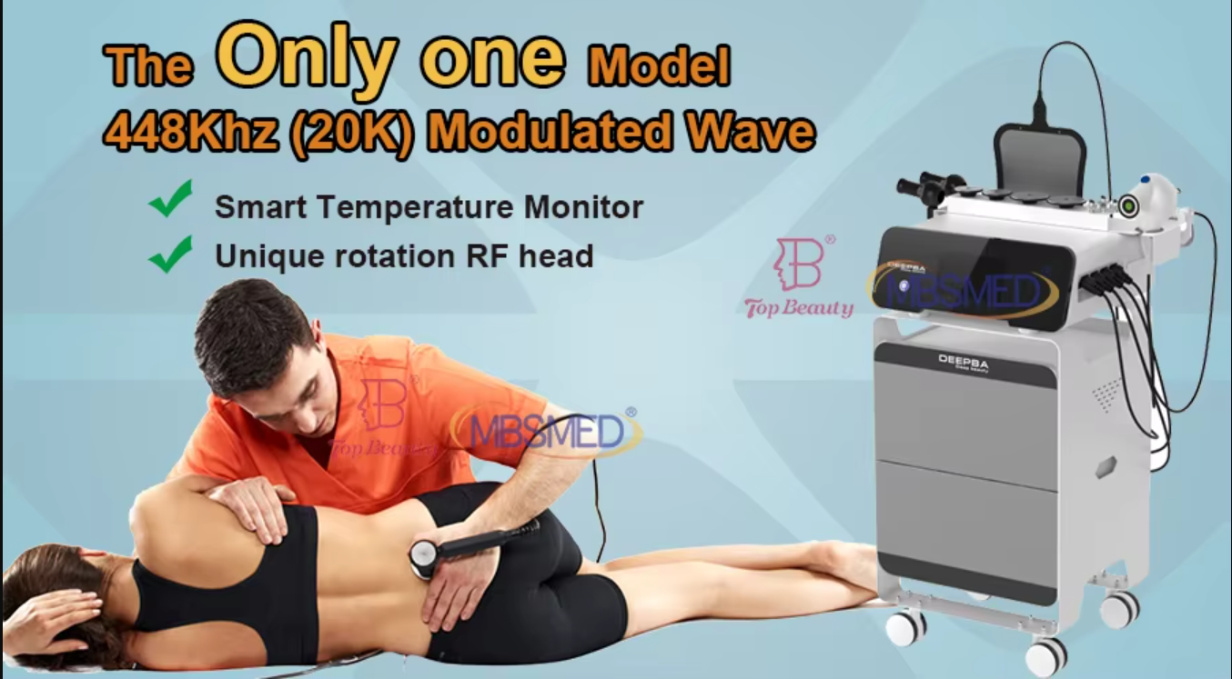 Máquina de rolo de alívio de dor terapia rf cet ret Indiba Physiotherapy 448khz Tecar