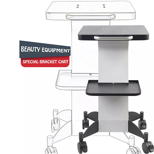 Suporte de Carrinho de Salão Branco de Alumínio para Carrinho de Máquina de Cavitação de Beleza Montada SPA