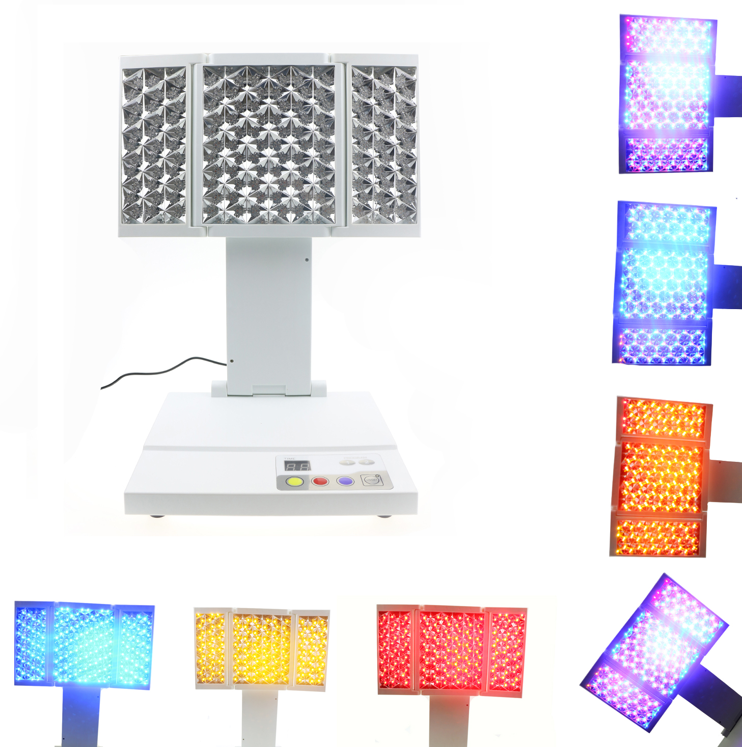 Equipamento de Beleza para Uso Doméstico com Terapia de Luz de Fótons LED 7 Cores Profissional para Rejuvenescimento da Pele
