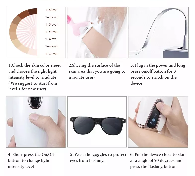 Produtos de tendência para uso doméstico Máquina de remoção de pelos a laser portátil Remoção de pelos a laser em casa