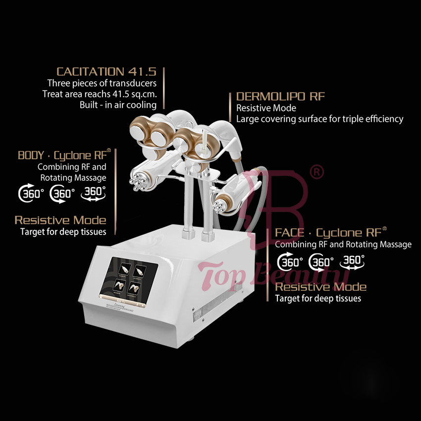 Máquina Profissional de 40k Ultrassom Cavitação RF para Remoção de Rugas Profundas e Redução de Gordura