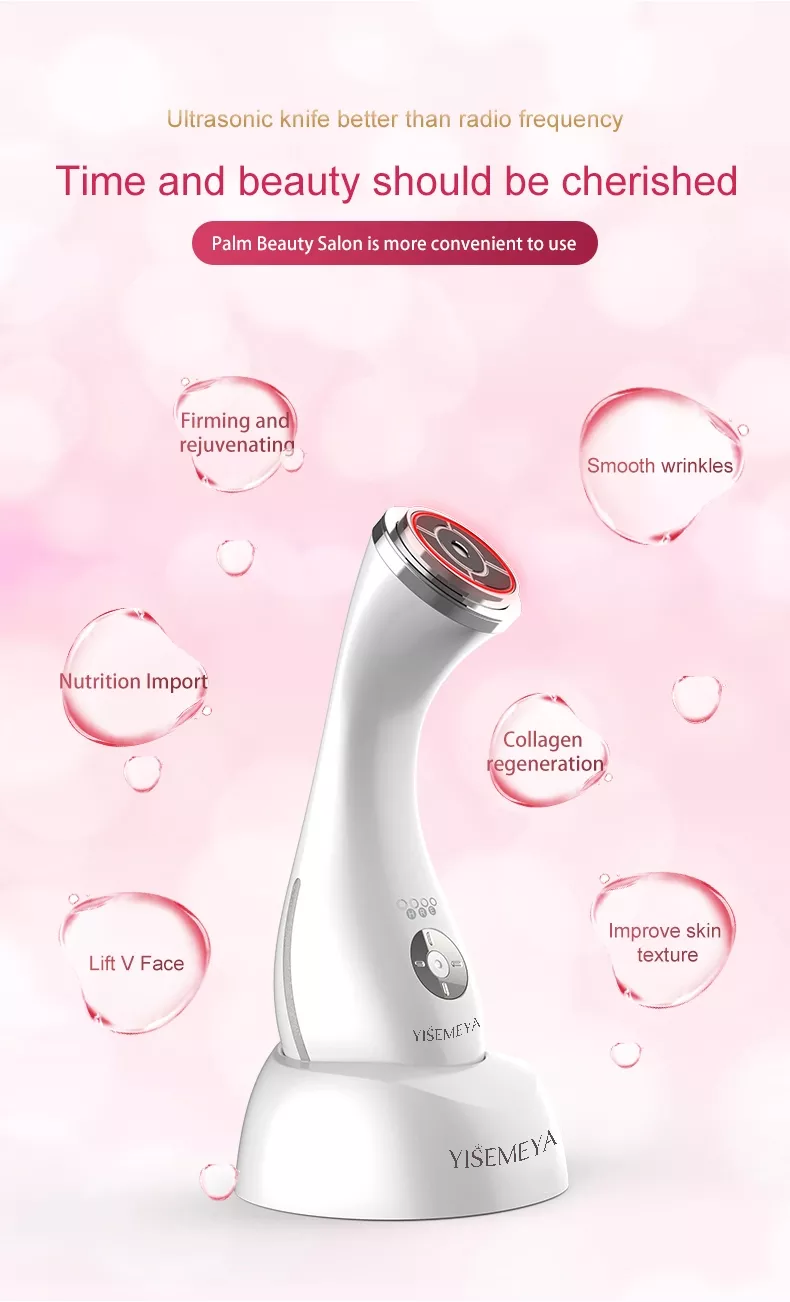 4 em 1 Novo Instrumento Profissional de Terapia HIFU RF Luz Vermelha EMS Anti Rugas Tratamento Equipamento RF