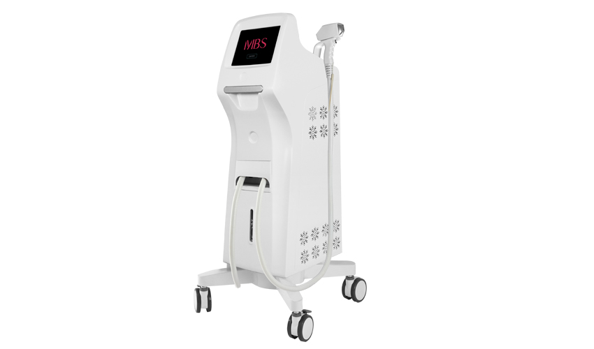 Máquina de beleza para tratamento de remoção de pelos a laser de diodo de 808Nm com 3 comprimentos de onda e alças duplas