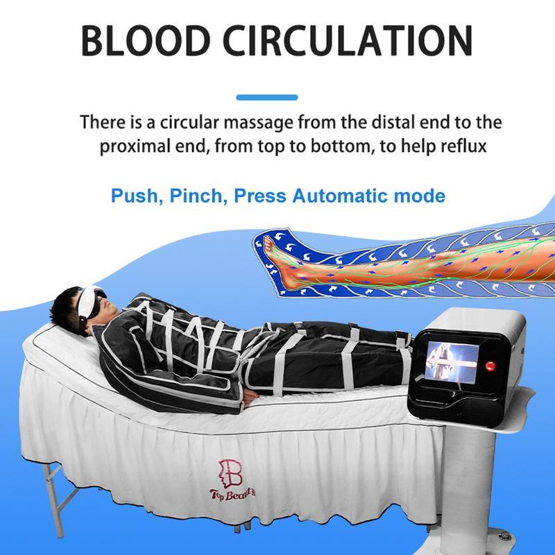 Máquina de Drenagem Linfática Pressoterapia 2 em 1 com 24 bolsas de ar