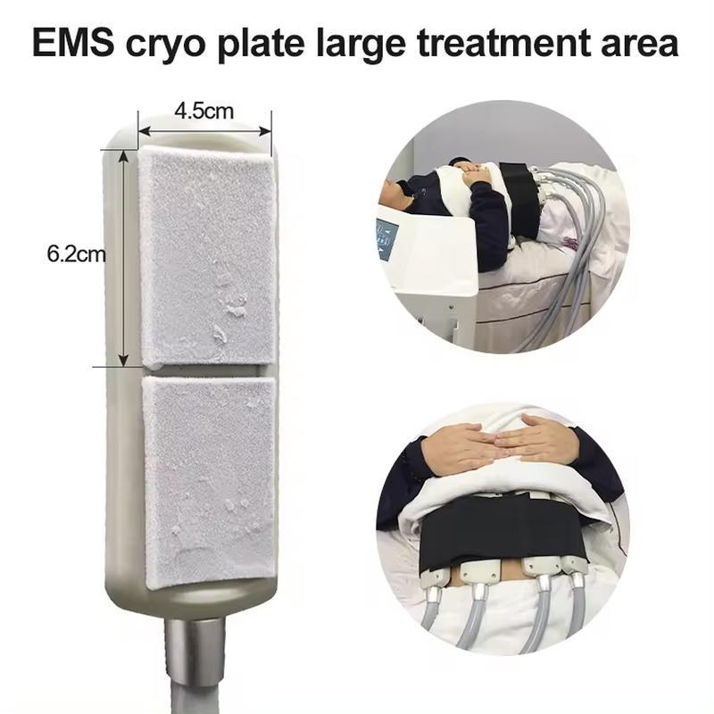 Almofadas de terapia Cryo Ems Placas de resfriamento Estimulação muscular eletrônica Máquina de escultura para emagrecimento corporal