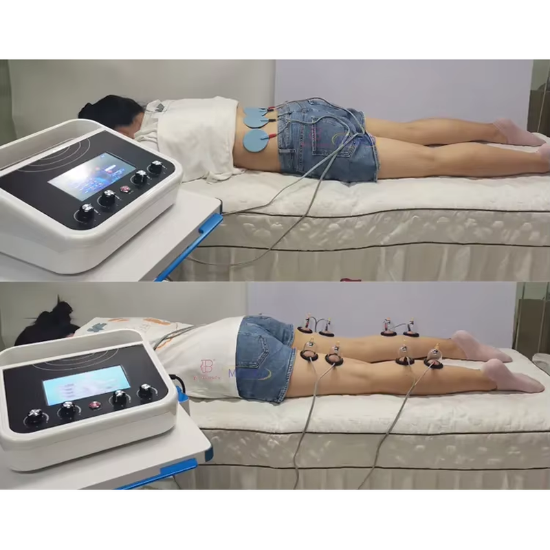 Estimulador Muscular EMS para Redução Corporal Onda Russa Eletroestimulação Terapia a Vácuo de Seios com Ventosa