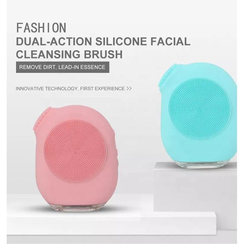 Escova facial de silicone com LED para limpeza e massagem da zona T, produtos mais recentes