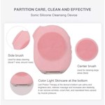 Escova facial de silicone com LED para limpeza e massagem da zona T, produtos mais recentes