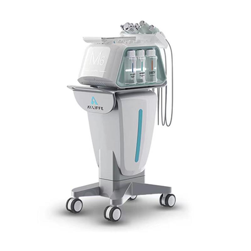 Dispositivo de jato de peeling facial aqua 6 em 1 com limpeza facial a vácuo e hidrodemabrasão para SPA