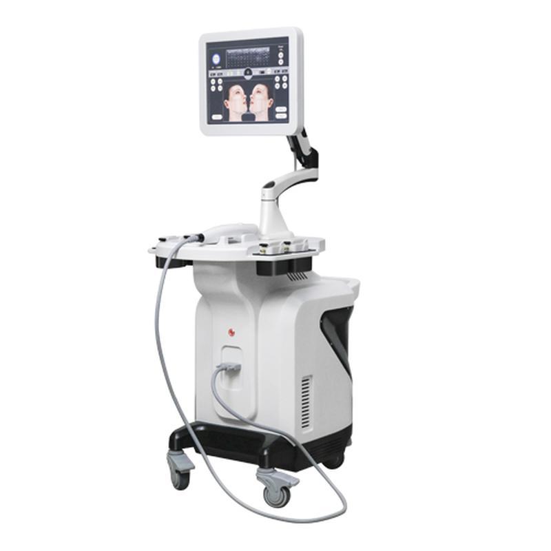 Exibição de rotação de 360 ° ultrassom rejuvenescimento da pele Remoção de rugas vertical Máquina 4D MMFU