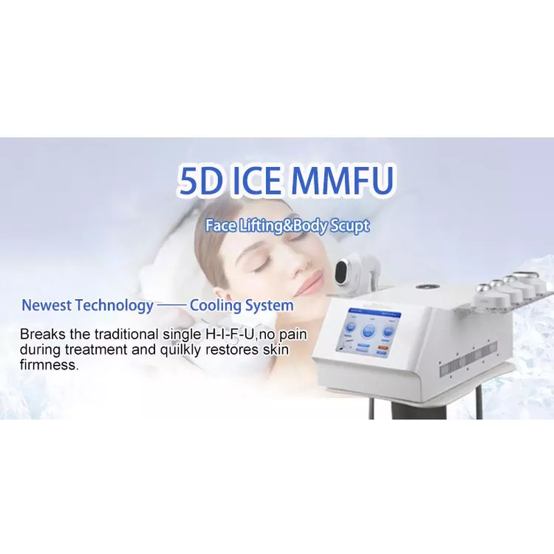 1.000.000 disparos Máquina de beleza para cuidados com a pele de gelo 8D ICE Cooling HIFU 5D Smas Lifting