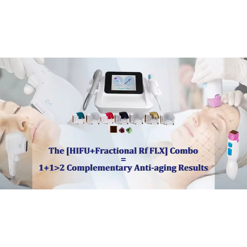 Máquina de levantamento facial 2 em 1 7D hifu RF hifu face e corpo apertam a máquina