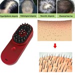 Escova Elétrica Iônica Mini Portátil Anti-Estática para Massagem no Couro Cabeludo Combate à Queda de Cabelo e Tratamento Capilar