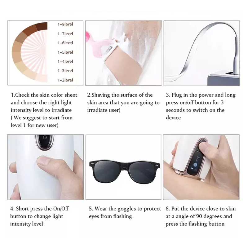 Produtos de tendência para uso doméstico Máquina de remoção de pelos a laser portátil Remoção de pelos a laser em casa