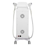 Máquina de beleza para tratamento de remoção de pelos a laser de diodo de 808Nm com 3 comprimentos de onda e alças duplas