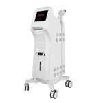 Máquina de beleza para tratamento de remoção de pelos a laser de diodo de 808Nm com 3 comprimentos de onda e alças duplas