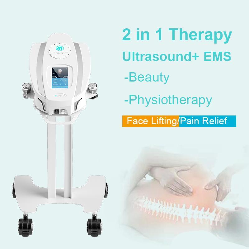 Dispositivo de beleza RF 2 em 1 importado Dispositivo de beleza EMS máquina anti-envelhecimento dispositivo de levantamento facial remover rugas Máquina de Terapia EMS por Ultrassom