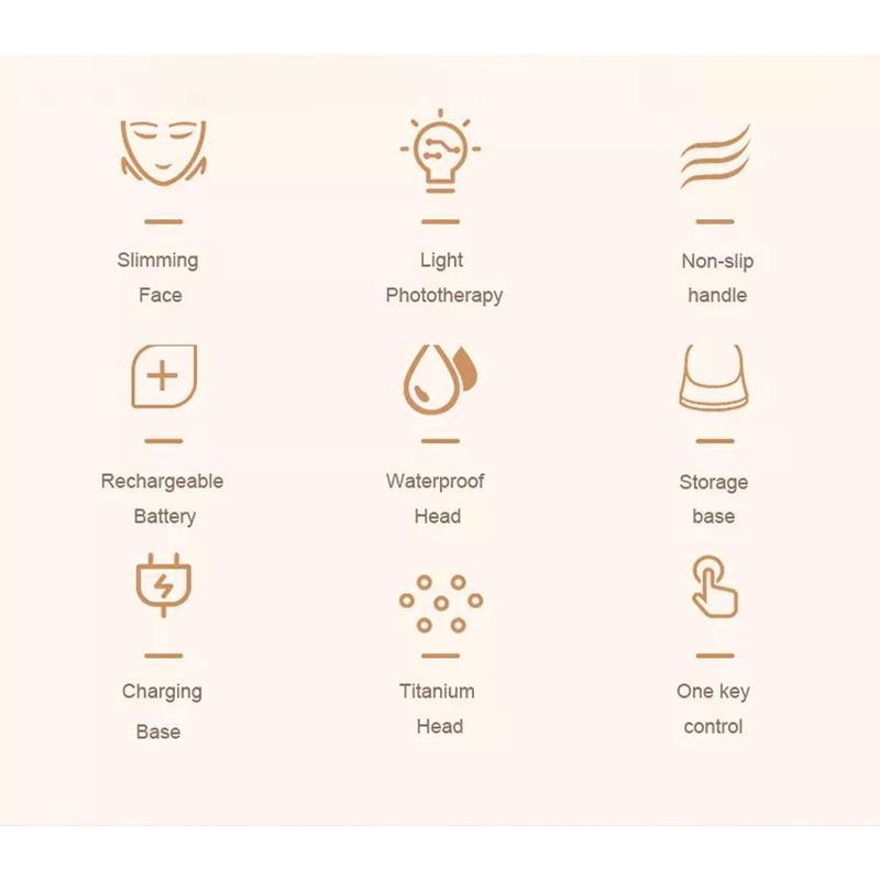Aparelho de beleza para cuidados com a pele facial com levantamento e firmeza da pele por fótons para cuidados com a pele com led