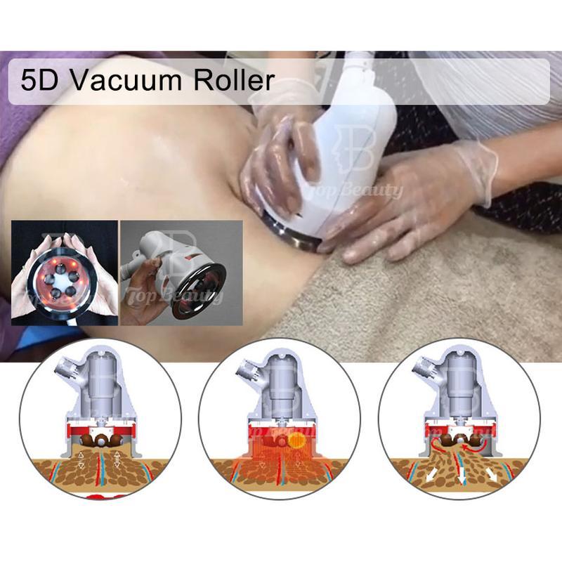 Máquina de redução de celulite com rolo infravermelho a vácuo 5D