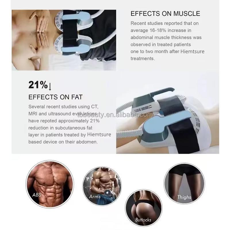 Máquina profissional portátil de estimulação muscular e redução corporal com EMS de alta potência