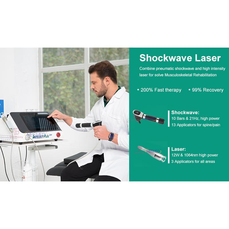 Terapia a Laser de Classe 4 de Onda de Choque Profissional para Terapia de Onda de Choque de Reabilitação Eswt