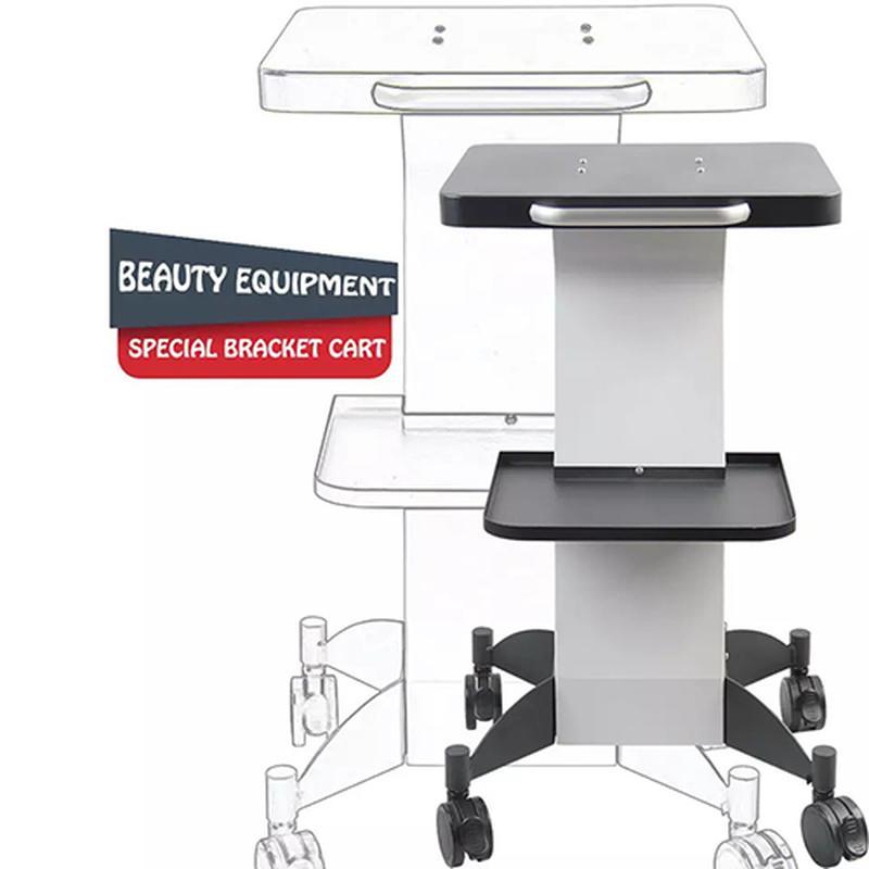 Suporte de Carrinho de Salão Branco de Alumínio para Carrinho de Máquina de Cavitação de Beleza Montada SPA